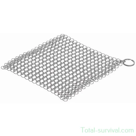 Fox outdoor Cotte de mailles à récurer, Inox, 17,5 x 17,5 cm