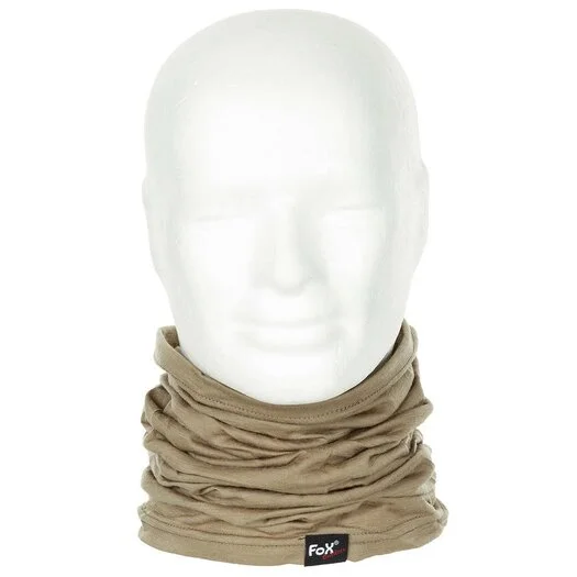 Fox outdoor Écharpe tube, « Merino Lite », coyote tan