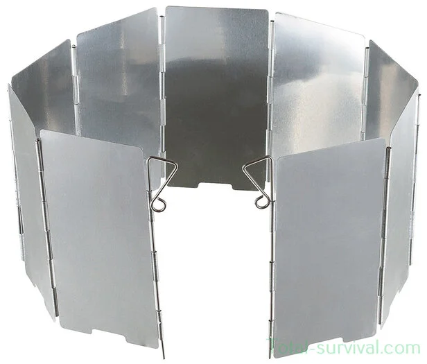 Fox outdoor pare-brise, aluminium, pliable, petit, 9 lattes, 65 x 13 cm