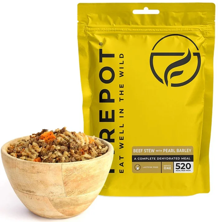 FP2011-RY – FIREPOT Ragoût de Boeuf avec Orge Perlée 110g 520 Kcal Lyophilisé