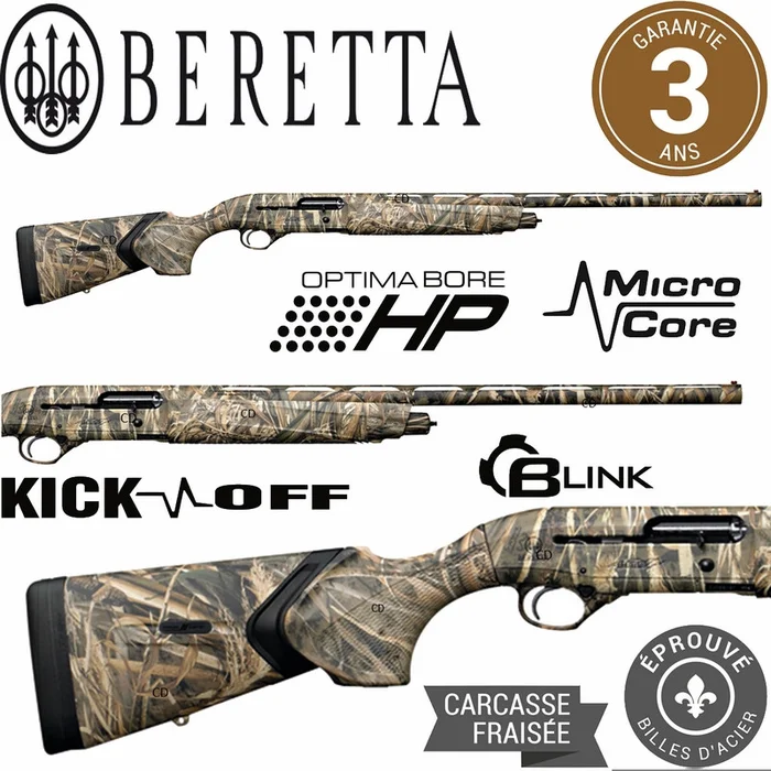 Fusil Beretta A400 Lite Camo Max 7 Kick Off Max 20 /76