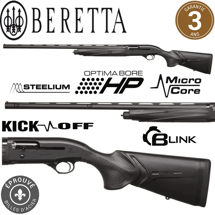 Fusil Beretta A400 Lite Synthétic Gaucher Kick Off Plus 12 /76