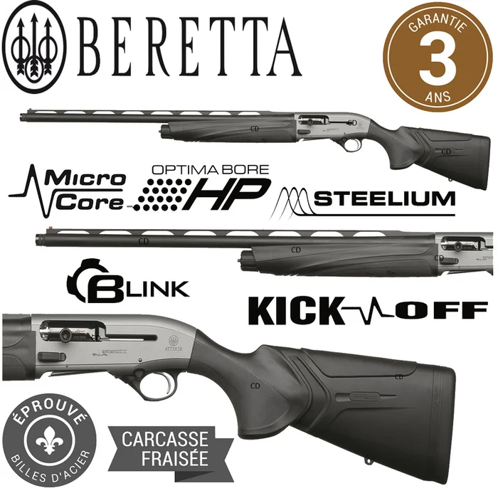 Fusil Beretta A400 Xtrem Plus Black Edition 12 /89 Kick Off Méga Gaucher