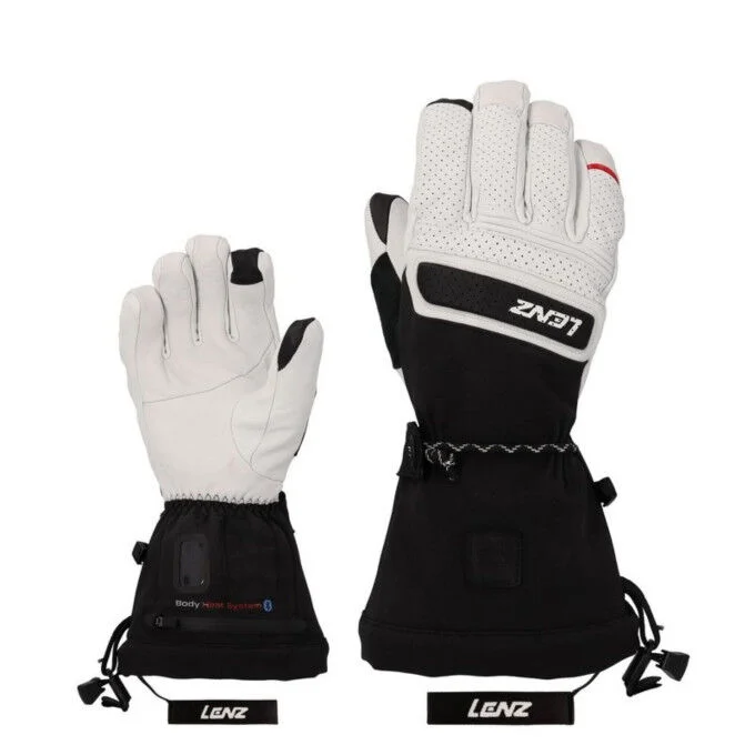 Gants de ski chauffants Femme Lenz 9.0 – Blanc/Noir