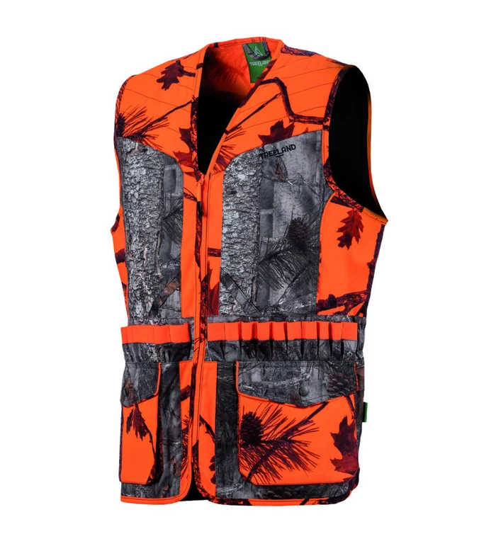 Gilet de chasse orange/forest Treeland