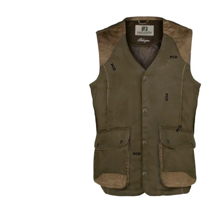 Gilet Homme Percussion Sologne Kaki