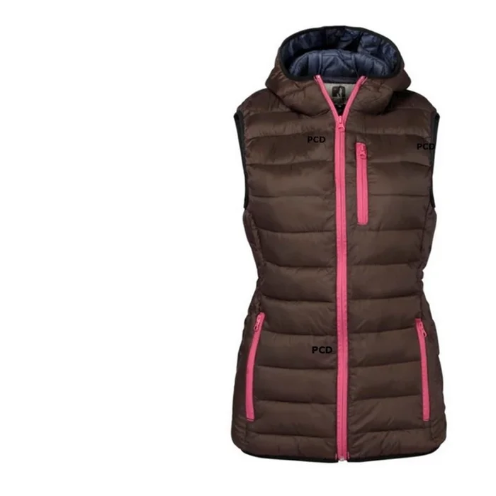 Gilet Matelassé A Capuche Femme Trekking Percussion Marron