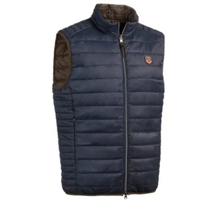 Gilet matelassé réversible Janus marron /bleu CLUB INTERCHASSE