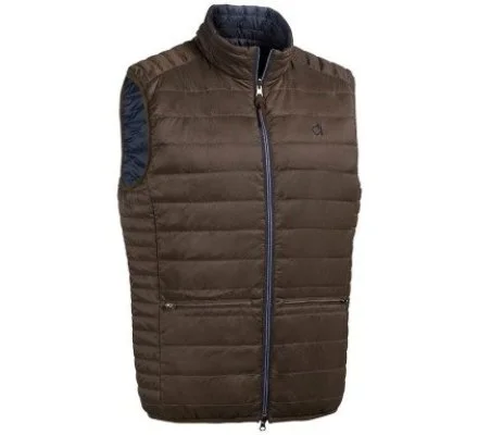 Gilet matelassé réversible Janus marron /bleu CLUB INTERCHASSE – Image 2