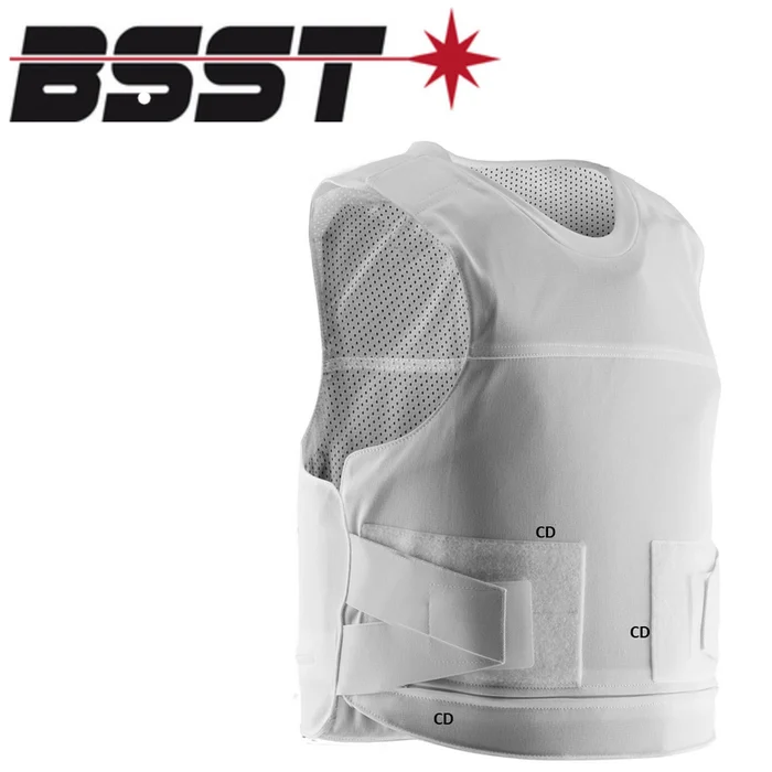 GILET PARE BALLES PORT DISCRET BLANC