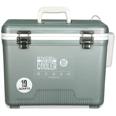 Glacière Engel 19 qt Live Bait Pro avec aérateur rechargeable AP3 et quincaillerie en acier inoxydable