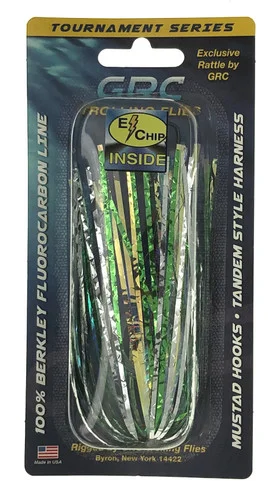 GRC Trolling Flies – 4″ With E-Chip – Pois Vert