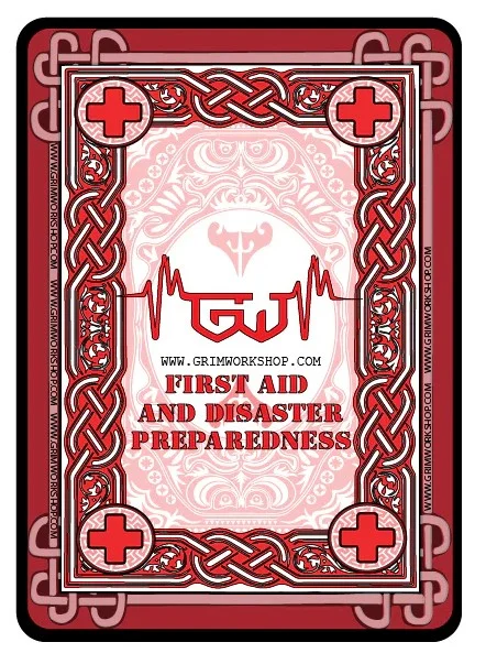 GRIAIDDEC – GRIM WORKSHOP First Aid Playing Cards Cartes à Jouer Premiers Soins