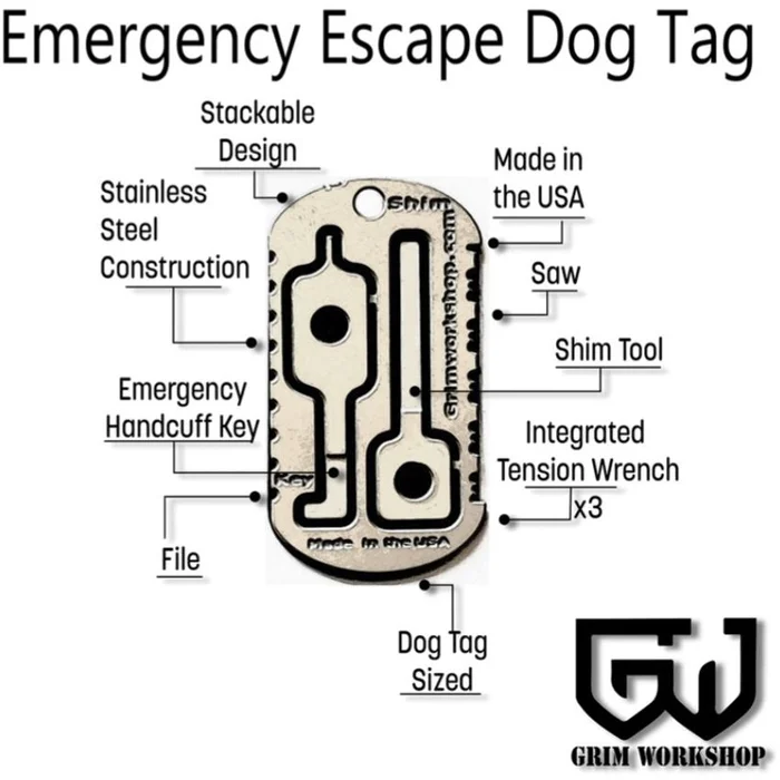 GRITAG003 – Grim Workshop Dog Tag mini kit d&rsquo;évasion