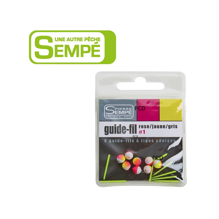 GUIDE FIL PIERRE SEMPE ROSE /JAUNE /GRIS PAR 8
