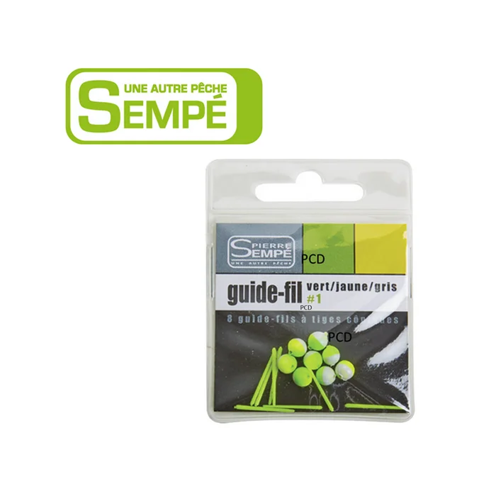 GUIDE FIL PIERRE SEMPE VERT /JAUNE /GRIS PAR 8