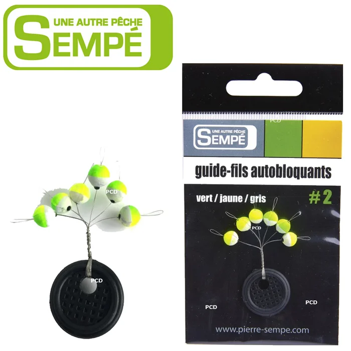 GUIDE-FILS AUTO-BLOQUANTS PIERRE SEMPE VERT /JAUNE /GRIS PAR 6