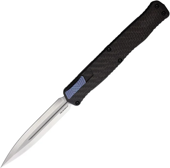 H020-2A-CF/BLU – Heretic Knives CLERIC II D/E CF