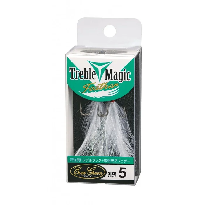 Hamecon Triple Evergreen Treble Hook Magic Feather