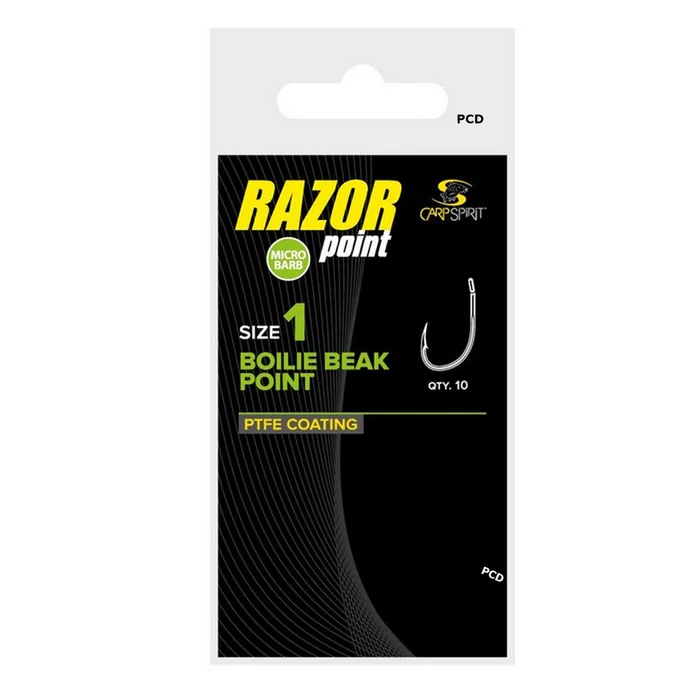 Hameçons Carp Spirit Razor Point Boilie Break Point Barbeless Par 10