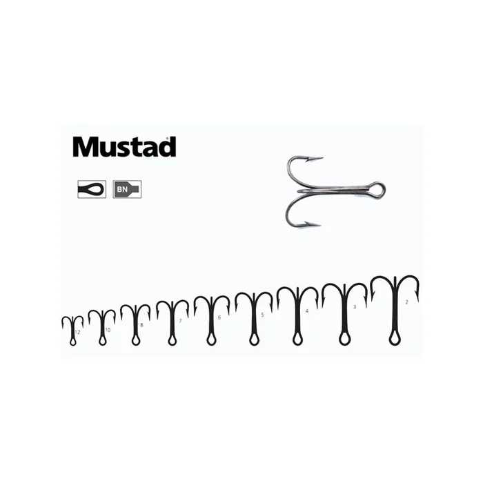 HAMECONS MUSTAD TRIPLE 3551-BN PAR 10