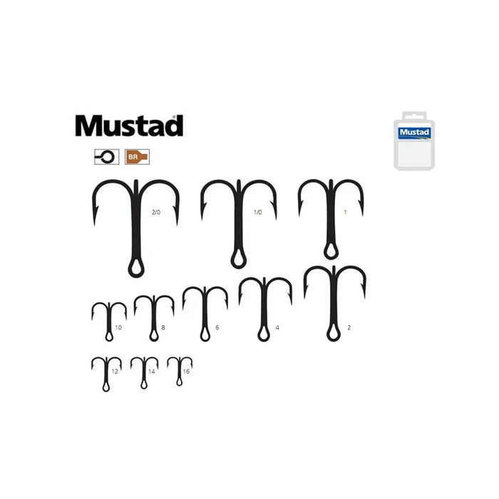 HAMECONS MUSTAD TRIPLES 35647-BR PAR 10