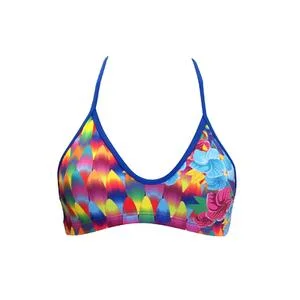 Haut de maillot de bain femme Surf And Flower Pattern Mare