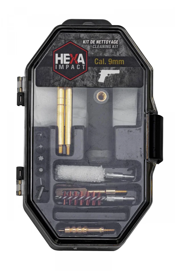 HEX100 – HEXA IMPACT 9MM-38SP-357MAG Kit de nettoyage pour armes