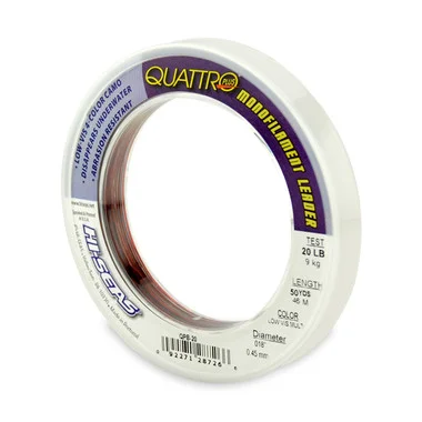 Hi Seas – Quattro Plus Monofilament Leader – Low Vis 4 Color Camo – Bracelet de poignet