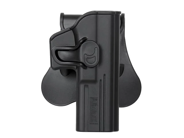 HOLSTER RIGIDE AMOMAX G2 GAUCHER GLOCK AIRSOFT NOIR