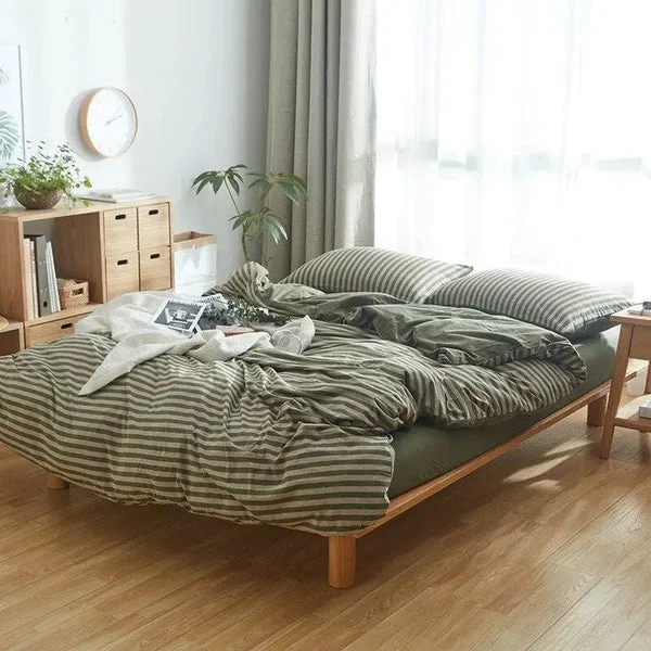 HOUSSE DE COUETTE MILITAIRE – RAYURE VERTE