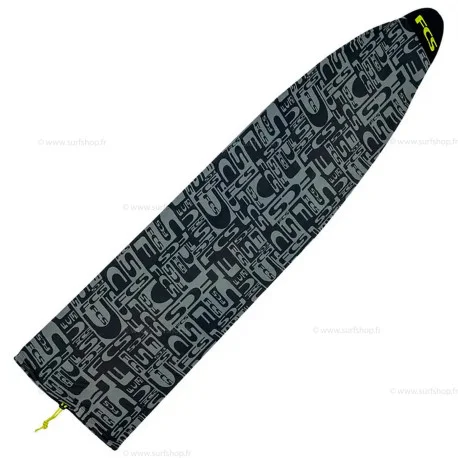 Housses SurfFCS Stretch Fun Board Monogram Coal / Lime