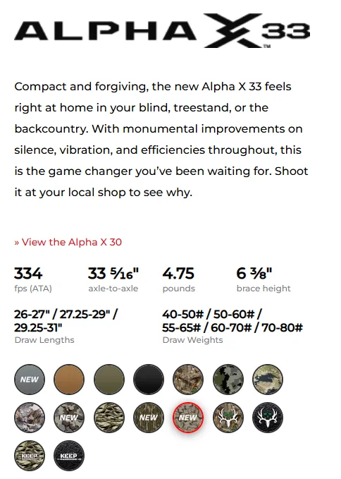 HOYT ALPHA X 33 – 2024