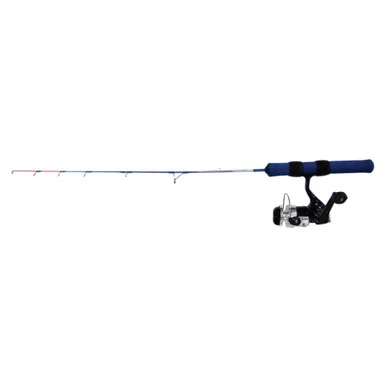 HT Ice Blue Combo – Canne bleue de 24″ UL Action Ice avec moulinet IS-502S 2BB