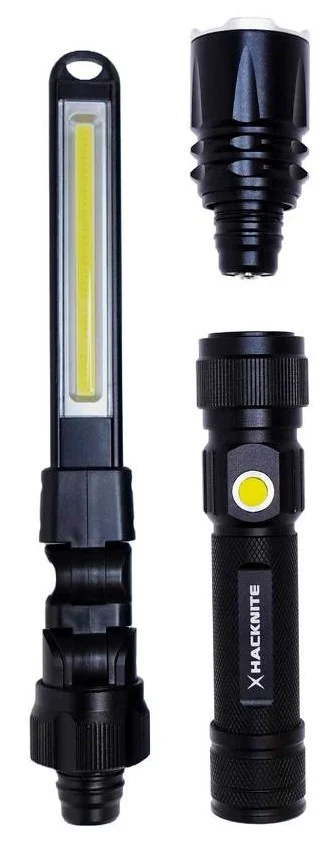HWL3000 – HACKNITE Pelagia 350r torche / lampe de travail magnétique LED 2 en 1 Rechargeable