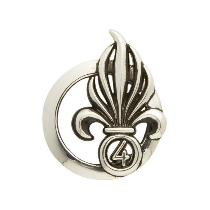 Insigne de béret ARGENT LÉGION 4E REI