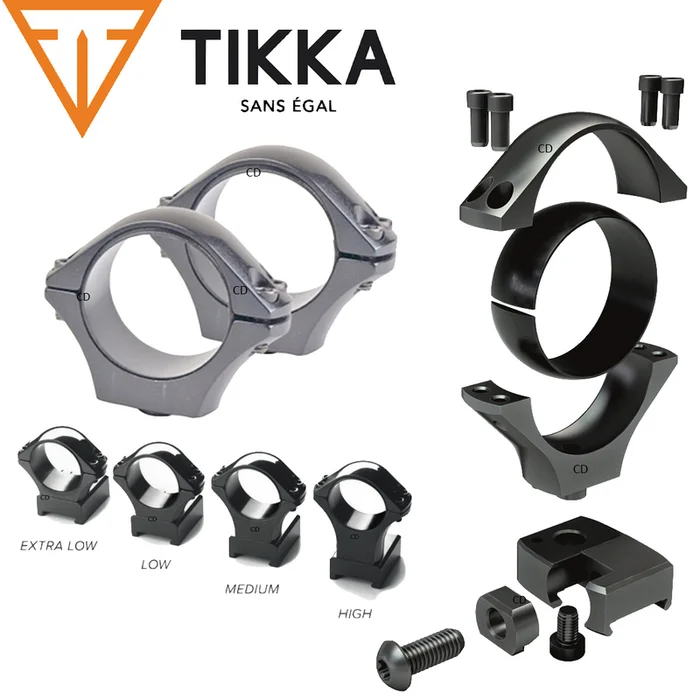 Jeu De 2 Colliers Tikka Inox Diamètre 25.4mm Bas