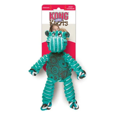 Jouet pour chien Kong Floppy Knots – Hippopotame – Petit