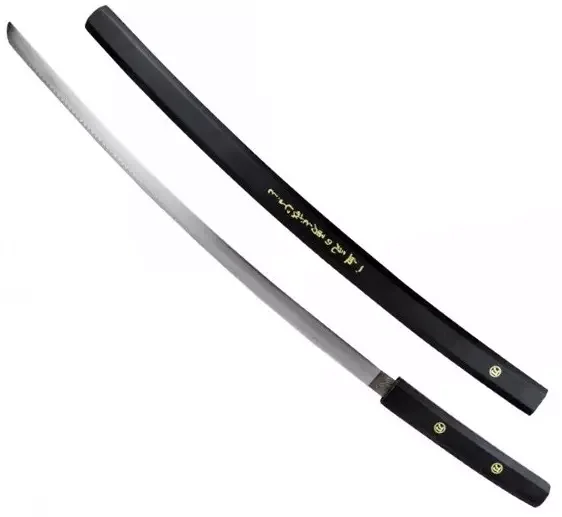 Katana arme design 99cm bois noir lame acier