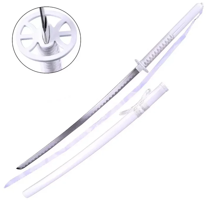 Katana blanc design arme 103,5cm fourreau