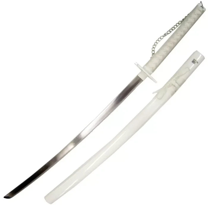 Katana sabre japonais blanc 94,5cm fourreau bois