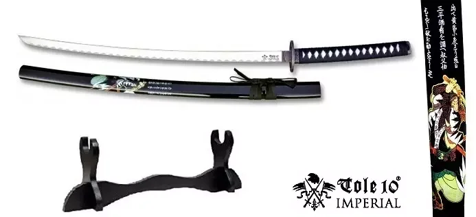 Katana Samouraï 103cm + socle bois – Impérial