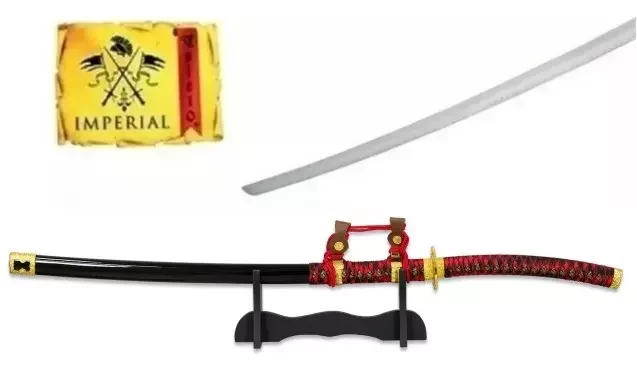 Katana tranchant 102cm design + socle bois