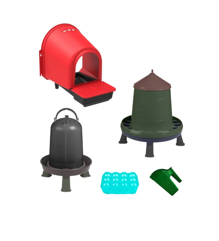 Kit abreuvoir + mangeoire + pondoir + accessoires
