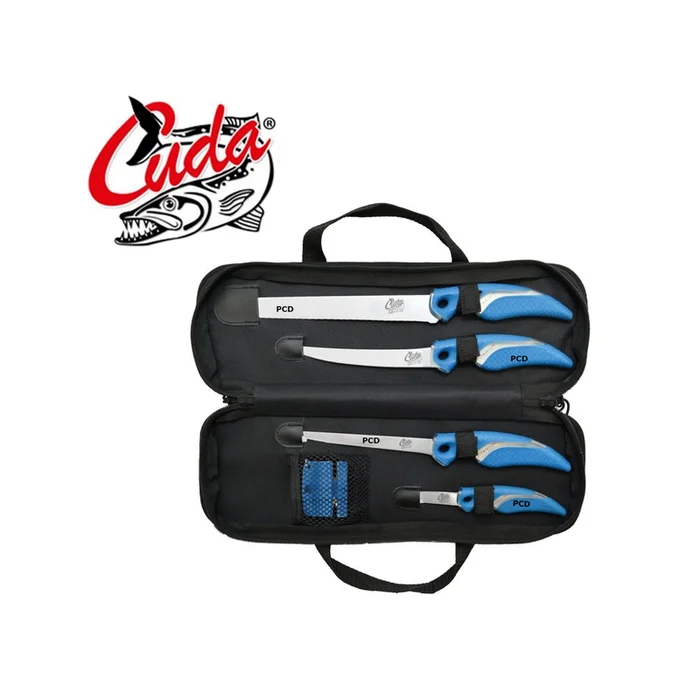 KIT QUATRE COUTEAUX + AFFÛTEUR CUDA
