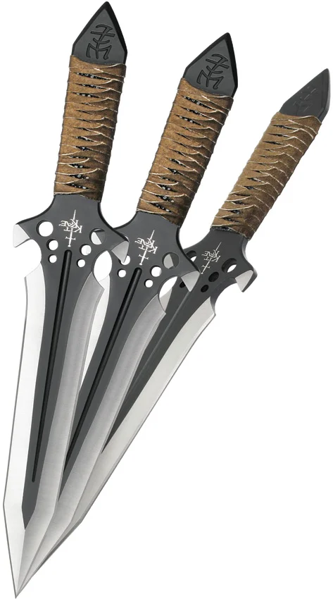 Kit Rae Hellhawk Triple Throwing Dagger Set.