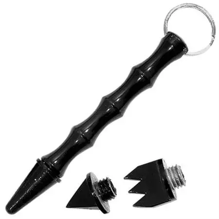 Kubotan 11,5cm defense + 3 embouts – mini matraque