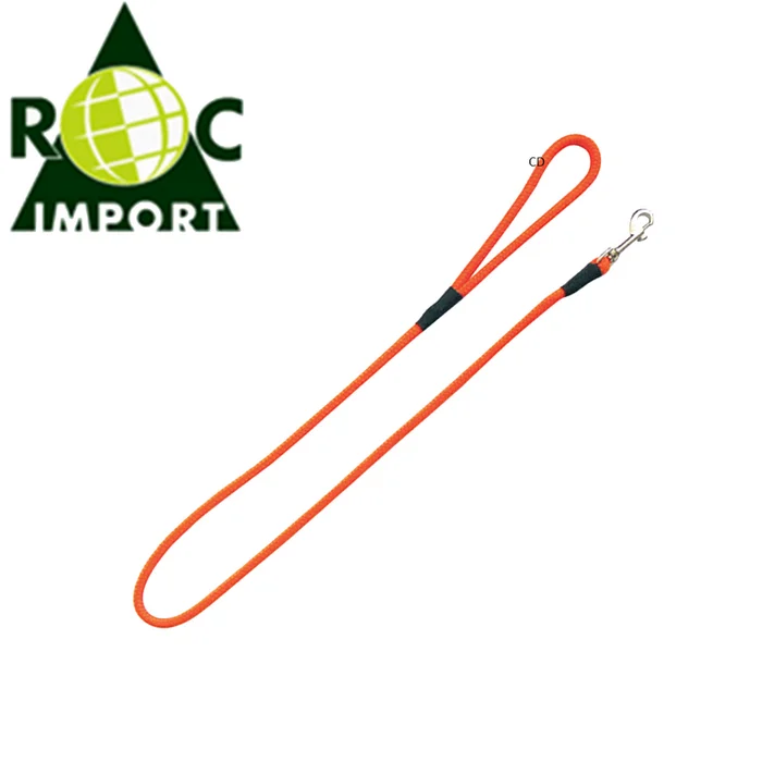 LAISSE AVEC MOUSQUETON ORANGE ROC IMPORT