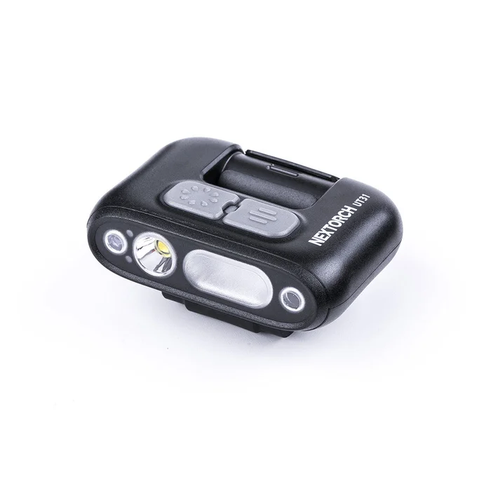 Lampe rechargeable fixation clip UT31 – éclairage blanc et rouge + strobe rouge/bleu – 220 lumens