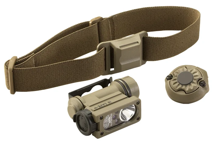 Lampe Streamlight sidewinder compact II aviation – avec clip de Casque/Sangle/piles – Coyote